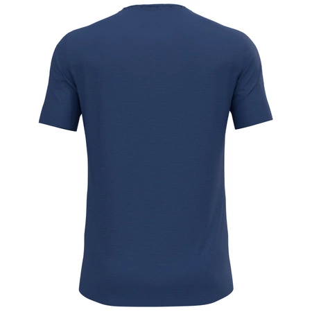 Męska koszulka z krótkim rękawem Odlo Merino 160 BL Top Crew Neck - blue
